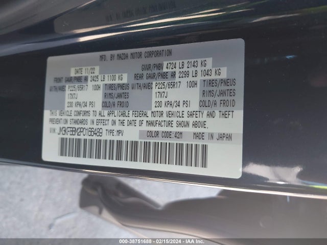 JM3KFBBM2P0166489 Mazda Cx-5 2.5 S Select