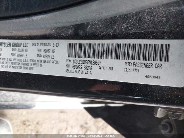 1C3CCBBB7EN128507 Chrysler 200 Touring