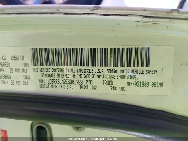 1C6RR6LM2ES301788 RAM 1500 Lone Star