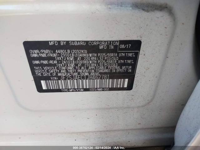 Subaru Forester 2.5i Premium 2018 JF2SJAEC1JH462781 Image 9