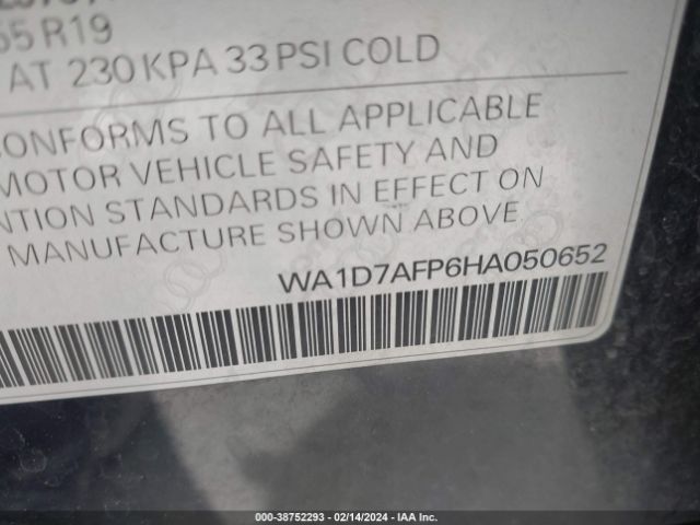 WA1D7AFP6HA050652 Audi Q5 3.0t Premium Plus
