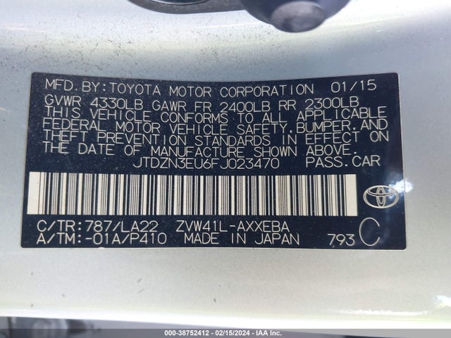 Toyota Prius V Four 2015 JTDZN3EU6FJ023470 Image 9