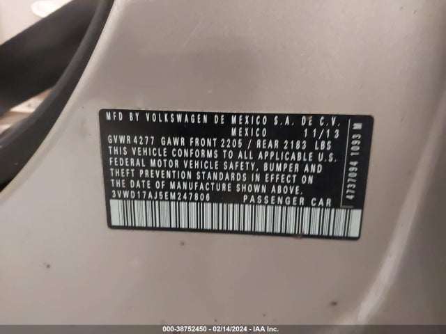 3VWD17AJ5EM247806 Volkswagen Jetta 1.8t Se