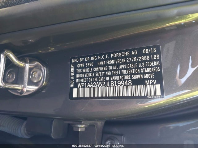 2018 PORSCHE MACAN WP1AA2A52JLB19948 Photo 8