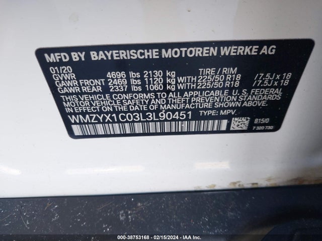 2020 MINI COUNTRYMAN WMZYX1C03L3L90451 Photo 8