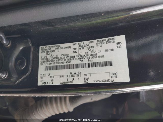 1FTEW1EPXFKD19306 Ford F-150 Xl