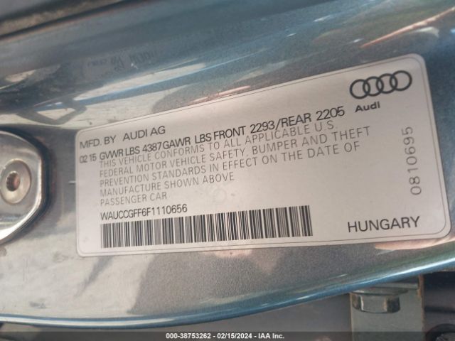 WAUCCGFF6F1110656 Audi A3 1.8t Premium