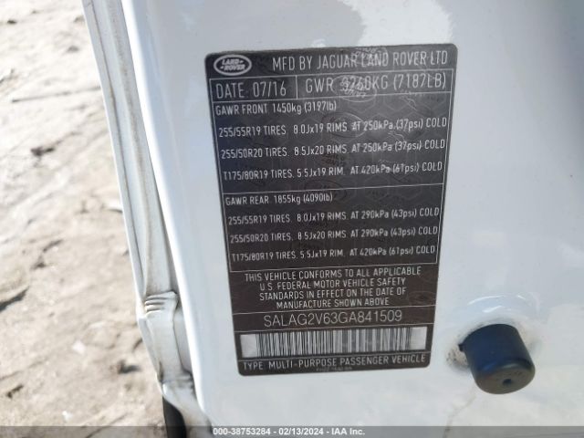 SALAG2V63GA841509 Land Rover LR4