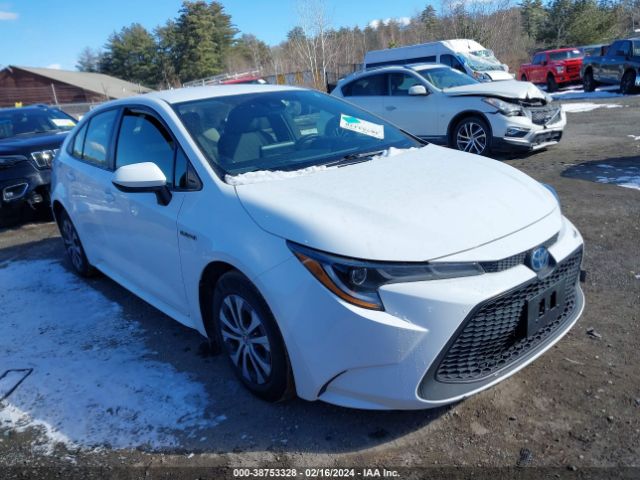 Auction sale of the 2020 Toyota Corolla Hybrid Le, vin: JTDEBRBE9LJ027726, lot number: 38753328