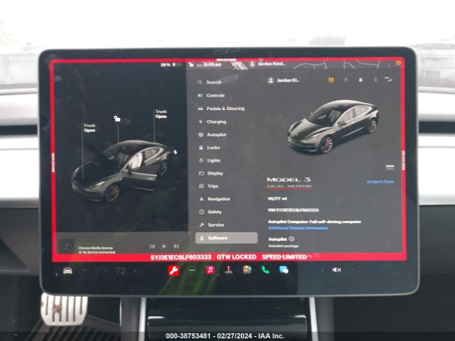 5YJ3E1EC9LF603333 Tesla Model 3 Performance Dual Motor All-wheel Drive
