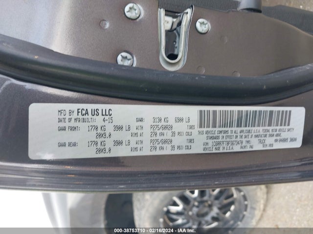 RAM 1500 Express 2015 1C6RR7FT8FS673470 Image 9