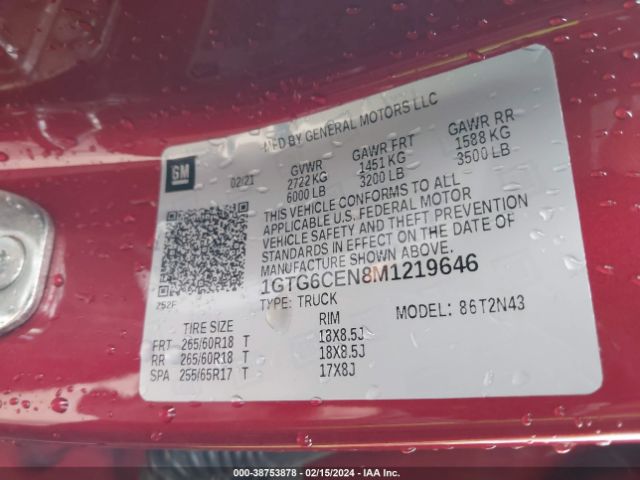 1GTG6CEN8M1219646 GMC Canyon 4wd  Short Box Elevation