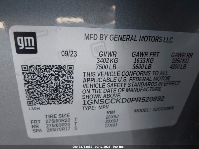Chevrolet Suburban 2wd Lt 2023 1GNSCCKD0PR520892 Image 9