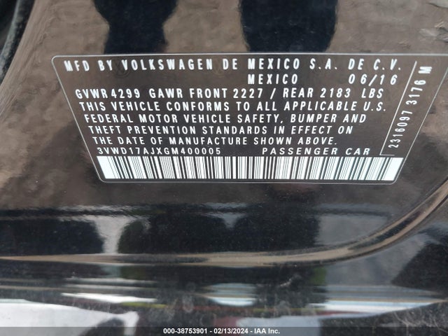 3VWD17AJXGM400005 Volkswagen Jetta 1.8t Sport