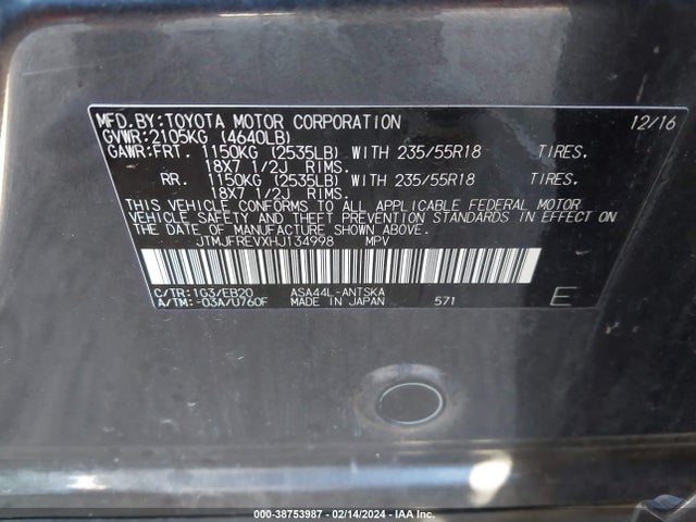 Toyota RAV4 SE 2017 JTMJFREVXHJ134998 Image 9