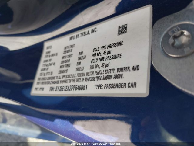 2023 TESLA MODEL 3 5YJ3E1EA2PF640051 Photo 8