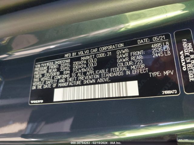 YV4162UL2M2613148 Volvo Xc40 T5 Inscription