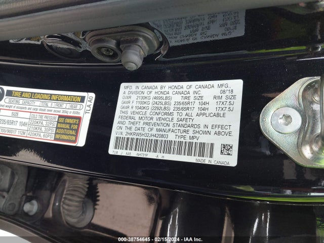 Honda CR-V LX 2018 2HKRW5H32JH420803 Image 9