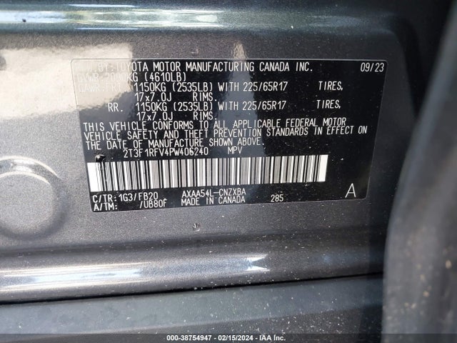 Toyota RAV4 LE 2023 2T3F1RFV4PW406240 Image 8