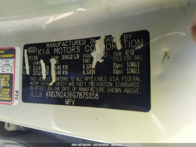 KIA Soul 2016 KNDJN2A26G7875358 Image 9