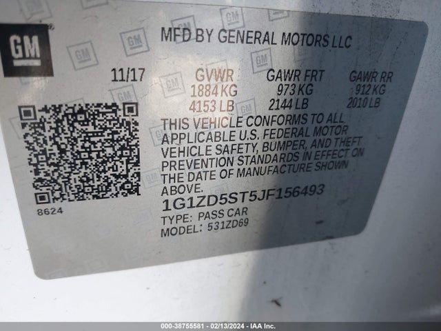Chevrolet MALIBU LT 2018 1G1ZD5ST5JF156493 Image 9