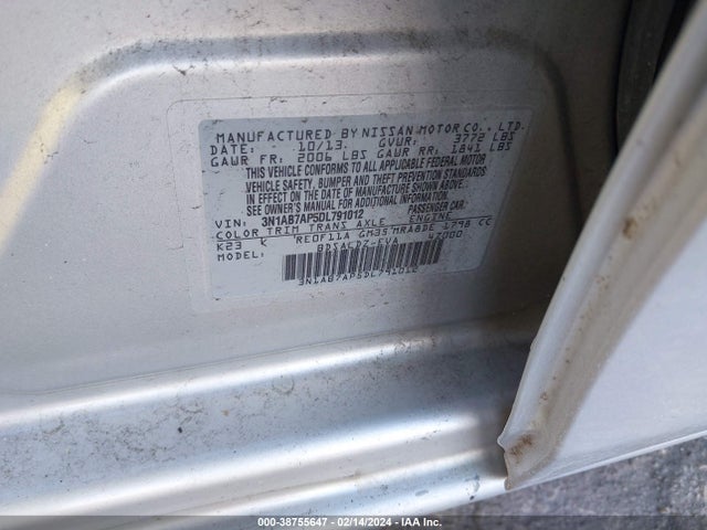 2013 NISSAN SENTRA SV VIN: 3N1AB7AP5DL791012