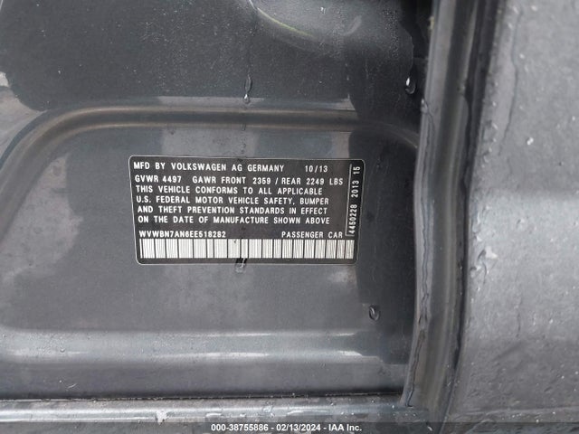 WVWBN7AN6EE518282 Volkswagen Cc 2.0t Sport