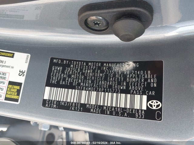 Toyota COROLLA LE 2024 5YFB4MDE7RP115773 Image 9
