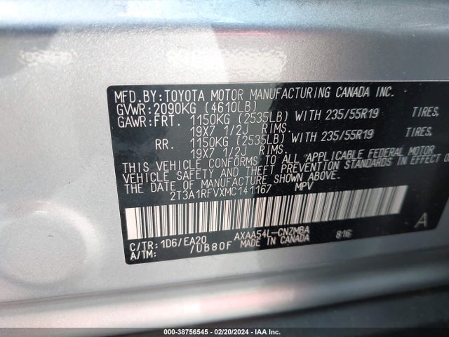 Toyota Rav4 Xle Premium 2021 2T3A1RFVXMC141167 Image 9