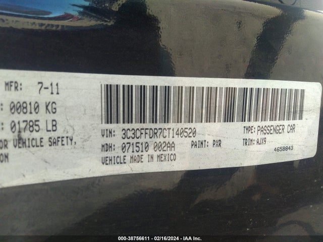 2012 FIAT 500C 3C3CFFDR7CT140520 Photo 8