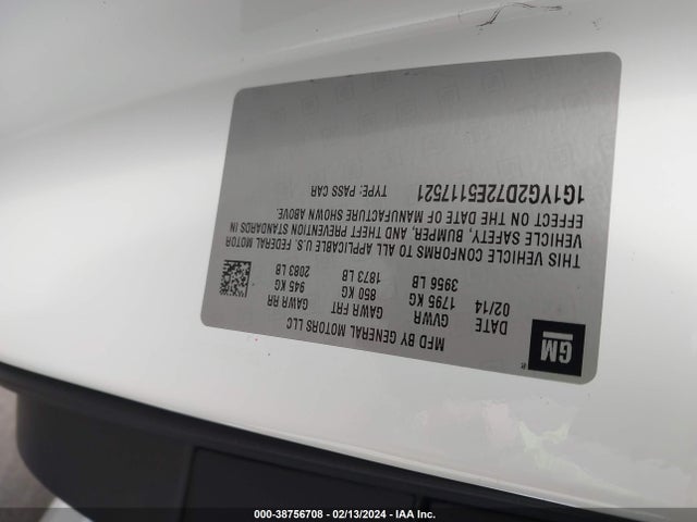 Chevrolet Corvette Stingray Z51 2014 1G1YG2D72E5117521 Image 9
