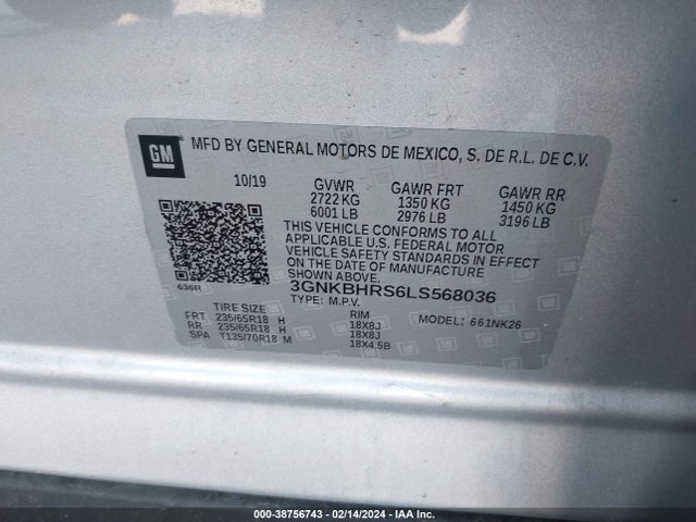 Chevrolet Blazer Awd 2lt 2020 3GNKBHRS6LS568036 Image 9
