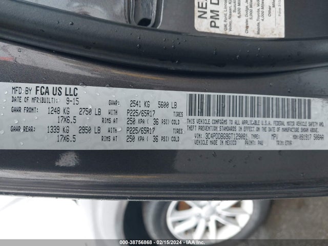 Dodge Journey Sxt 2016 3C4PDDBG9GT129081 Image 9