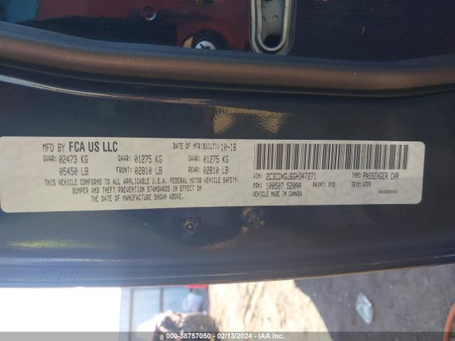 2C3CDXGJ6GH347271 Dodge Charger R/t Scat Pack