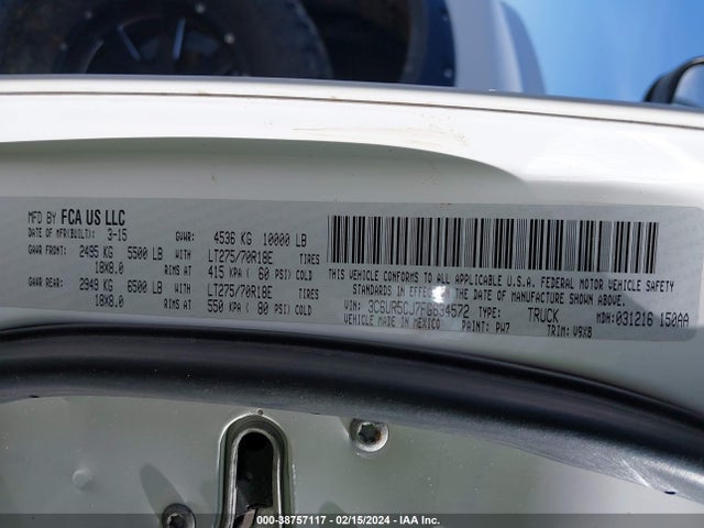 RAM 2500 Tradesman 2015 3C6UR5CJ7FG634572 Image 9