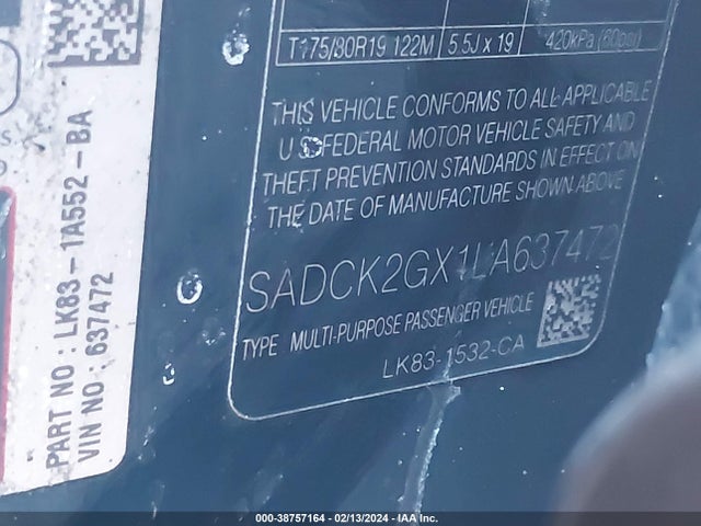 2020 JAGUAR F-PACE SADCK2GX1LA637472 Photo 8