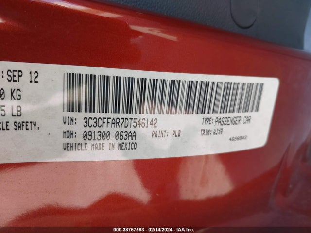 2013 FIAT 500 3C3CFFAR7DT546142 Photo 8