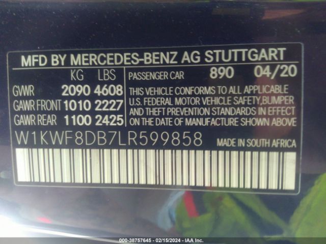 W1KWF8DB7LR599858 Mercedes-Benz C 300