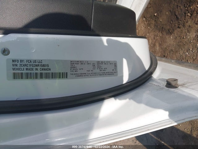 2C4RC1FG3NR158015 Chrysler Pacifica Touring