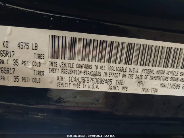 Jeep Patriot Latitude 2014 1C4NJRFB7ED689485 Image 9