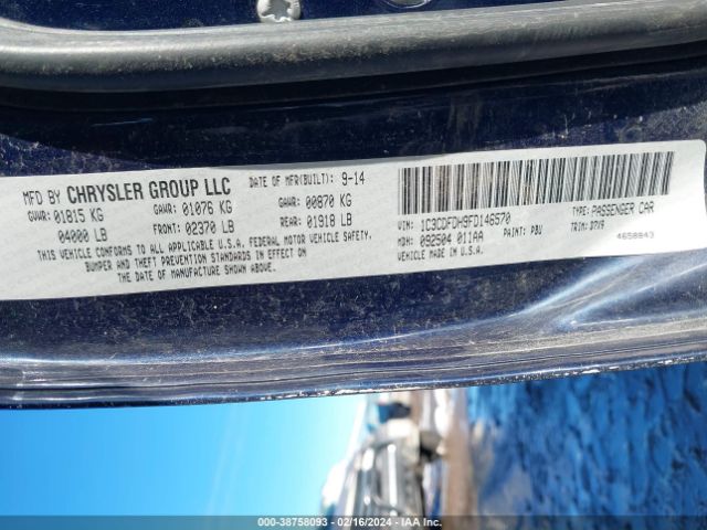 1C3CDFDH9FD146570 Dodge Dart Aero