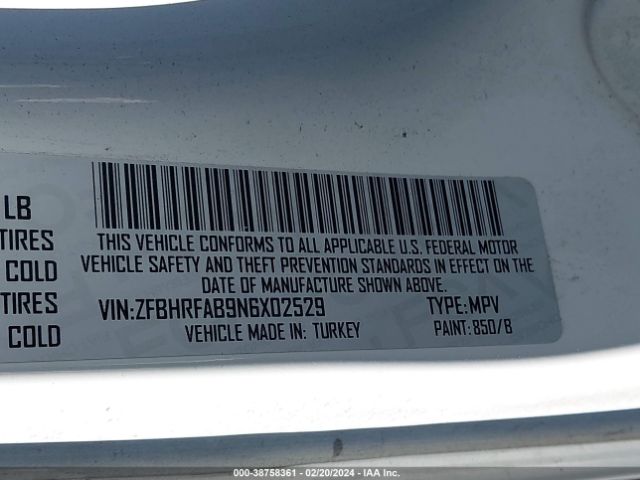 ZFBHRFAB9N6X02529 RAM Promaster City Cargo Van