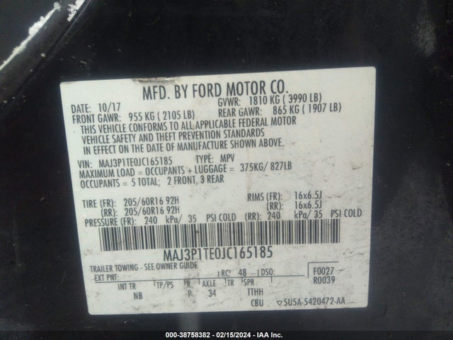 Ford Ecosport Se 2018 MAJ3P1TE0JC165185 Image 9