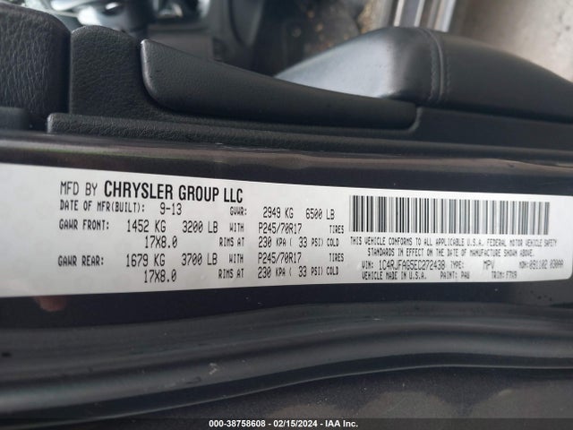 1C4RJFAG5EC272438 Jeep Grand Cherokee Laredo