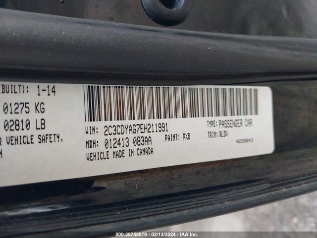 Dodge Challenger Sxt 2014 2C3CDYAG7EH211991 Image 9
