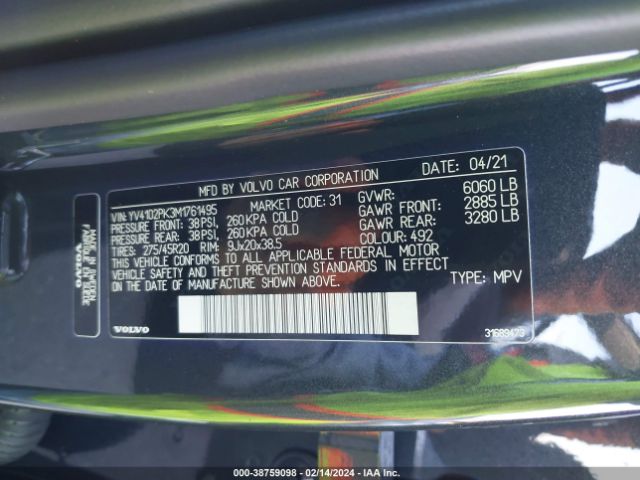 YV4102PK3M1761495 Volvo Xc90 T5 Momentum 7 Passenger