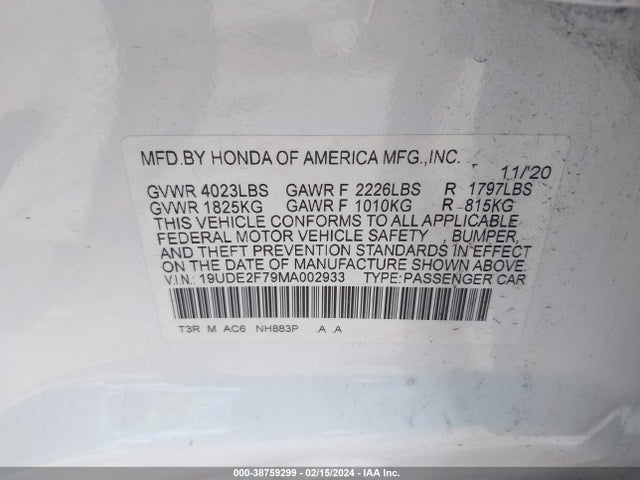 Acura Ilx Premium Package/technology Package 2021 19UDE2F79MA002933 Image 9