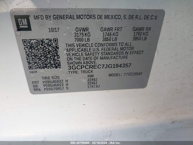 Chevrolet Silverado 1500 1lt 2018 3GCPCREC7JG194357 Image 9