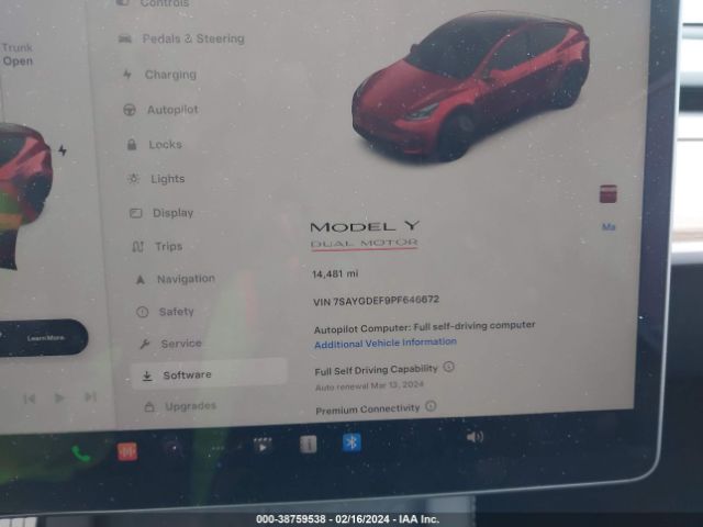 7SAYGDEF9PF646672 Tesla Model Y Awd/performance Dual Motor All-wheel Drive