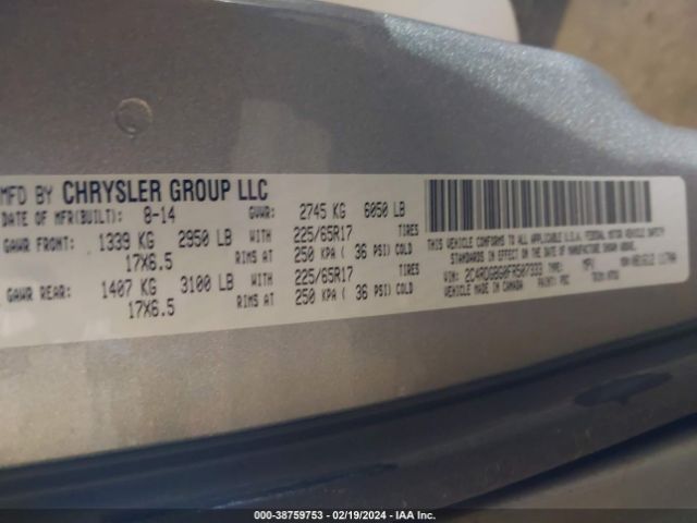 2C4RDGBG0FR507333 Dodge Grand Caravan Se